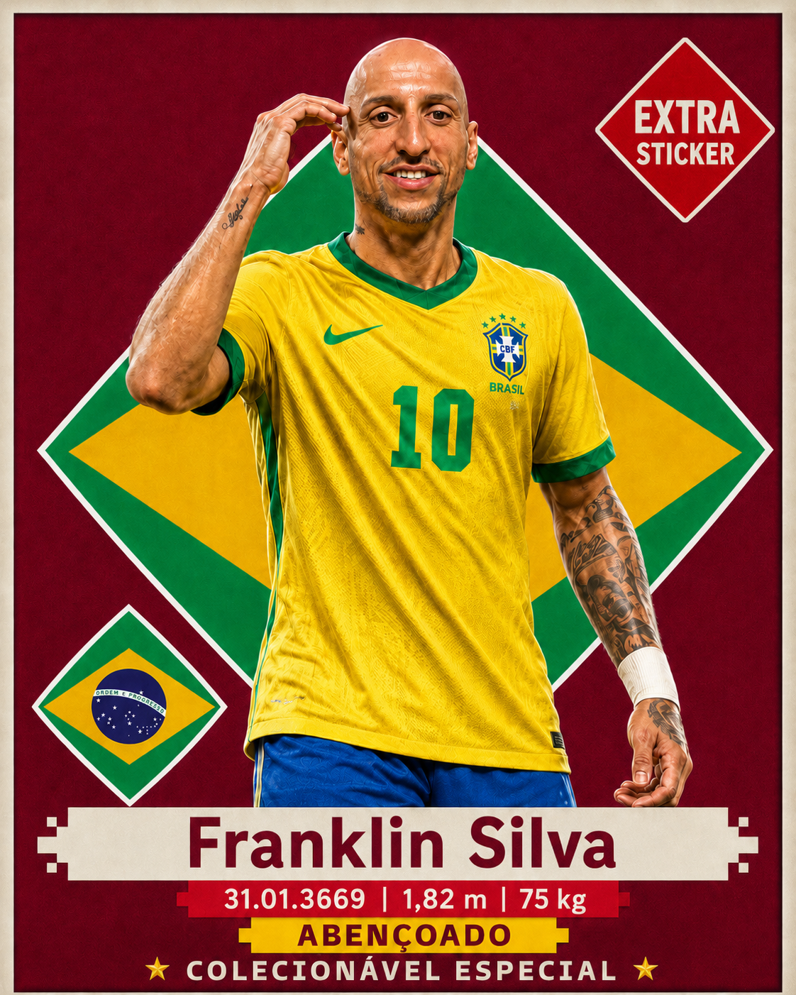 Card colecionável gerado com IA