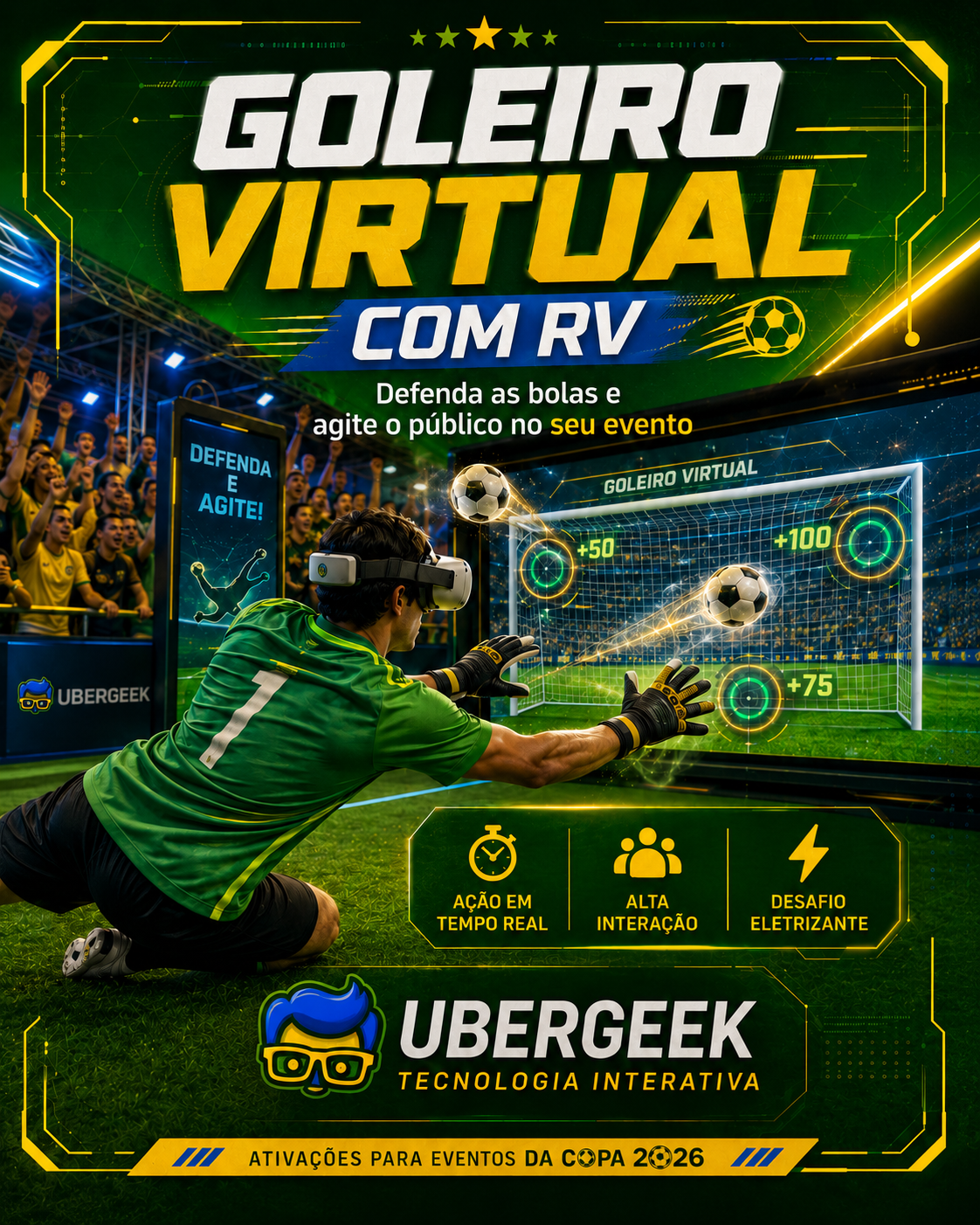 Goleiro virtual com realidade virtual