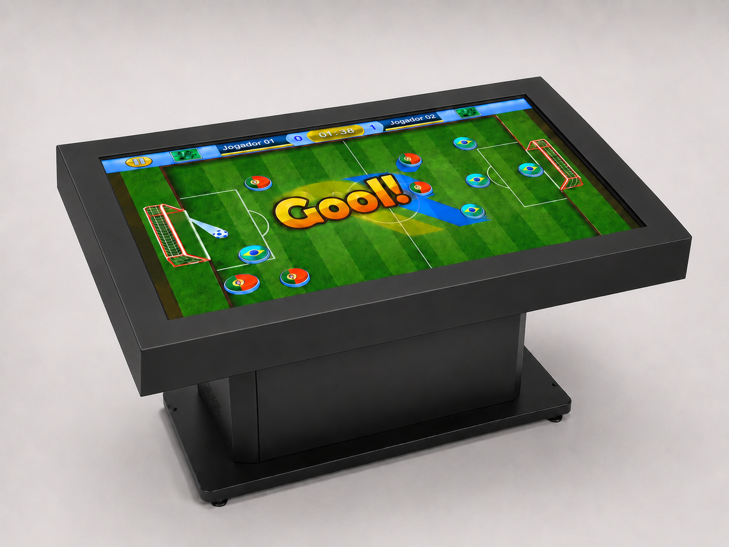 Mesa interativa de futebol digital